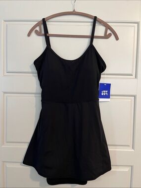 JoyLab Black Cinch Open Back Active Dress